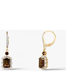 Kolczyki W.KRUK brązowe turkusowe żółte złote Diva Celebration