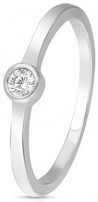 Pierścionek W.KRUK srebrny złoty Z cyrkonią