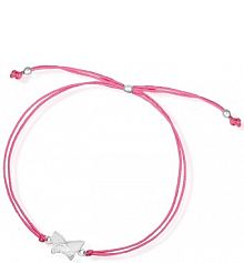 Bransoletka W.KRUK srebrna czerwona