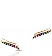 Kolczyki W.KRUK czarne granatowe żółte złote różowe wielokolorowe Preludium Paradise Birds