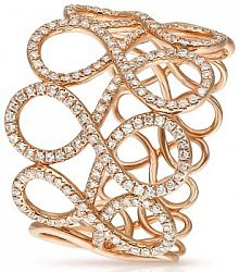 Pierścionek W.KRUK złoty różowy Różowe złoto korona