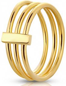 Pierścionek W.KRUK srebrny złoty Pozłacany