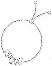 Bransoletka W.KRUK srebrna różowa