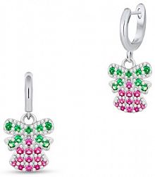 Kolczyki W.KRUK srebrne Dzwoneczek z kokardką