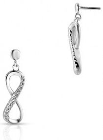 Kolczyki W.KRUK srebrne Symbol nieskończoności