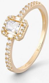 Pierścionek W.KRUK złoty Z cyrkoniami