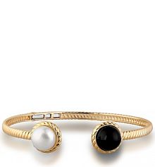 Bransoletka W.KRUK czarna żółta złota Vintage