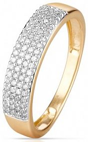 Pierścionek W.KRUK biały złoty Bicolor z diamentami