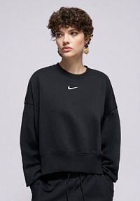 Bluza Nike czarna damska W Nsw Phnx Flc Oos Crew