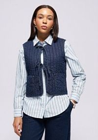 Kamizelka Levi’s granatowa damska Levi's Bezrękawnik Lottie Liner Vest Dark Indigo Flat Finish