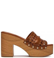 Klapki Guess brązowe damskie