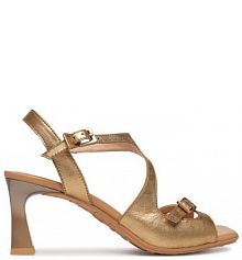 Sandały na obcasie Hispanitas złote