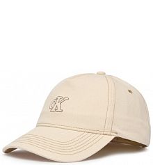 Czapka z daszkiem Calvin Klein kremowa damska