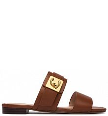 Klapki Coccinelle brązowe damskie