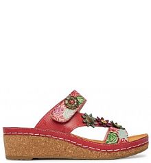 Klapki Laura Vita czerwone damskie