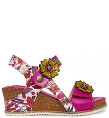 Sandały na obcasie Laura Vita różowe