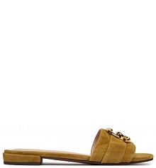 Klapki Coccinelle zielone damskie