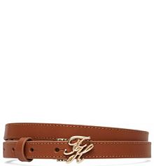 Pasek Tommy Hilfiger brązowy damski