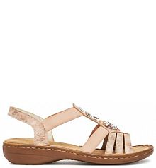 Sandały Rieker różowe damskie