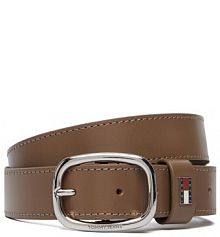 Pasek Tommy Jeans brązowy damski