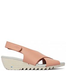 Sandały na obcasie Fly London różowe