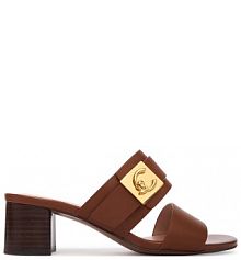 Klapki Coccinelle brązowe damskie