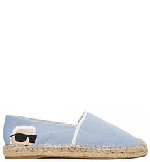 Espadryle KARL LAGERFELD niebieskie jasne damskie