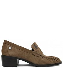 Półbuty na obcasie Beverly Hills Polo Club brązowe