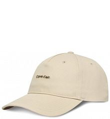 Czapka z daszkiem Calvin Klein beżowa damska