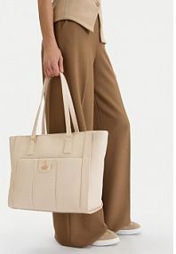 Torebka shopperka Beverly Hills Polo Club kremowa