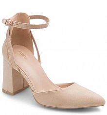 Półbuty na obcasie DeeZee beżowe