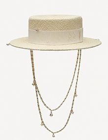 Kapelusz RUSLAN BAGINSKIY  biały damski CNT035.STR.PR