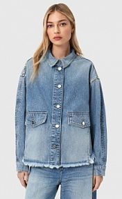 Koszula jeansowa AllSaints  niebieska W113PE