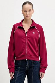 Bluza rozpinana Tommy Jeans  bordowy damska DW0DW21930