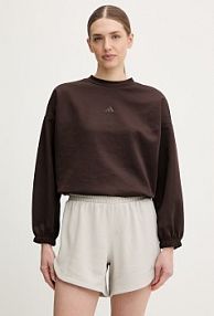 Bluza przez głowę adidas performance  brązowa KD0268