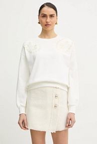 Bluza przez głowę Morgan  biała TREFLE
