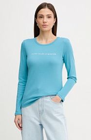 Longsleeve United Colors of Benetton  niebieski damski 3GA8E16G0