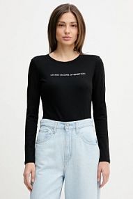 Longsleeve United Colors of Benetton  czarny damski 3GA8E16G0