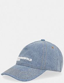 Czapka z daszkiem Karl Lagerfeld Jeans  niebieska damska B2W33002