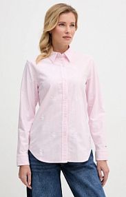 Koszula z długim rękawem Tommy Hilfiger  różowa WW0WW49386