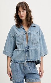 Koszula z krótkim rękawem Karl Lagerfeld Jeans  niebieska B2W11025