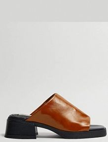 Klapki eleganckie Miista  brązowe E8.4141