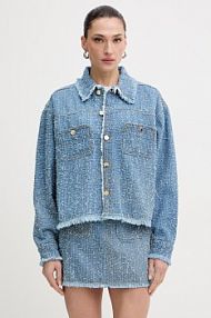 Kurtka jeansowe Guess  niebieska damska W6RN67.D6871