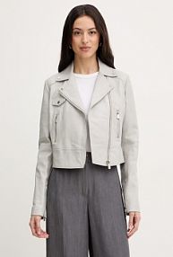 Kurtka skórzana pinko  szara damska 106247.A32I