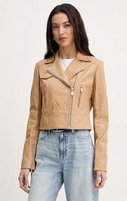 Kurtka skórzana pinko  beżowa damska 106247.A32I