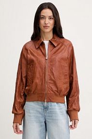 Kurtka skórzana pinko  brązowa damska 106233.A31X