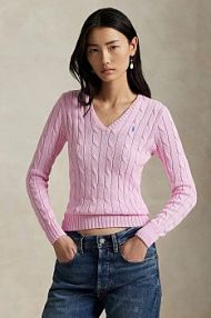 Sweter Polo Ralph Lauren  pomarańczowy damski 211971870