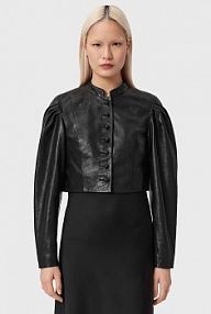 Kurtka skórzana AllSaints  czarna damska W008LE