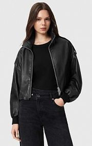 Kurtka skórzana AllSaints  czarna damska W036LE