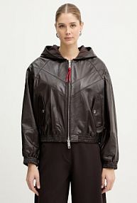 Kurtka skórzana Max&Co.  brązowa damska 2616441021200